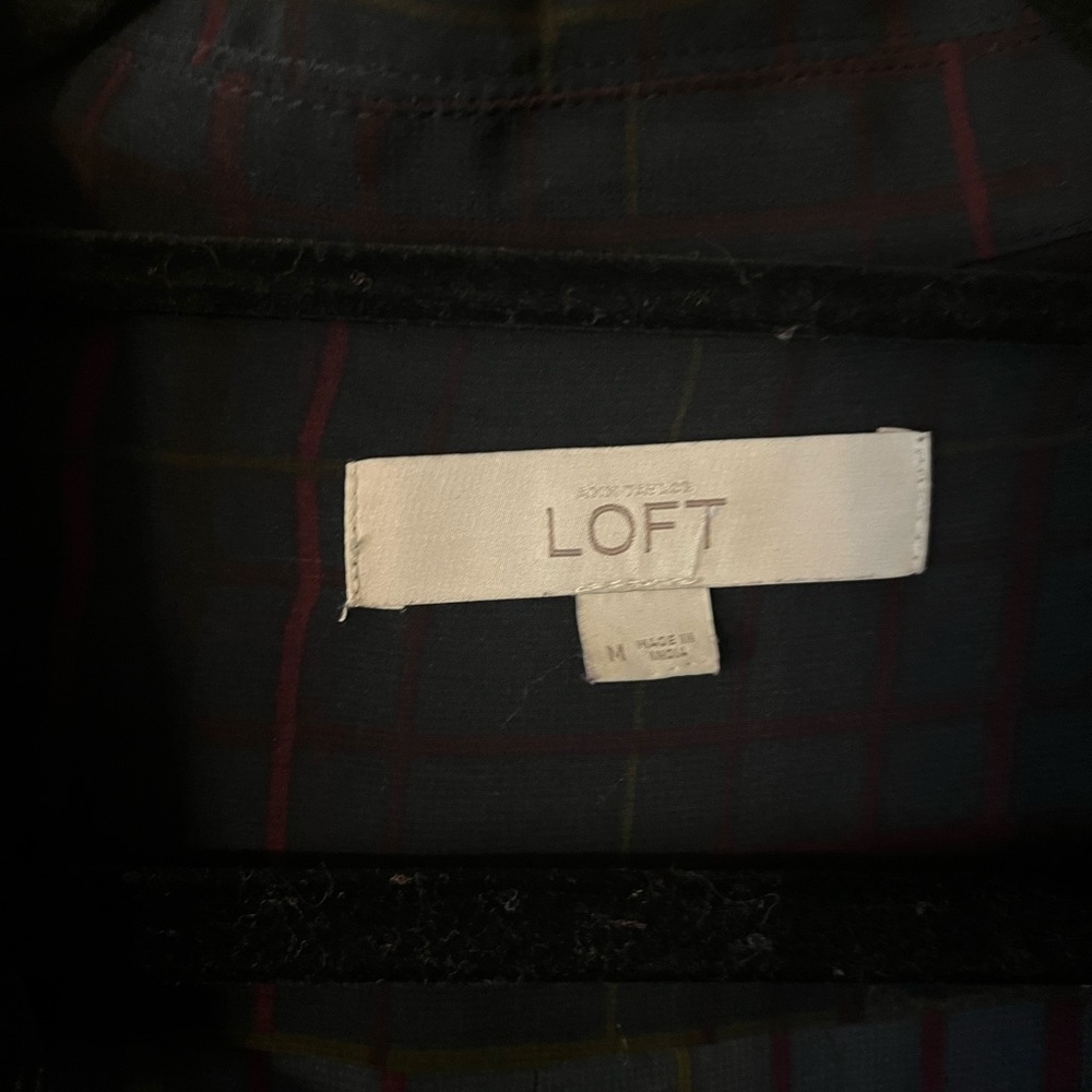 Sheer plaid button down - Picture 2 of 2